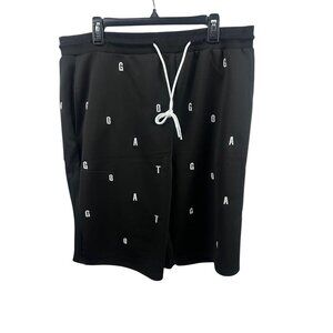 Bluegear NWT Big Mens Lounge Beach Scuba Embroidered Shorts Black White 4XL